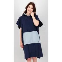 DEPROC Active Badeponcho PONCHINO HALIFAX WOMEN Umziehhilfe Strandponcho, Kapuze, ohne, Innenliegende Tasche zum Umziehen