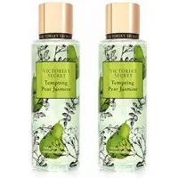 Victorias Secret Duft-Set Tempting Pear Jasmine Fragrance Mist Doppelpack 2 × 250 ml, Doppelpack mit fruchtig-floralem Duft und 500 ml Gesamtinhalt