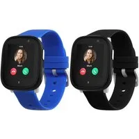 kwmobile 2x Band für Xplora X6 Play Smartwatch, 2-tlg., Silikon Fitnesstracker Ersatz Sportarmband - Größe S