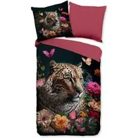 JACK Bettwäsche 135x200cm Pure Leopard Flowers Multi, Microfaser, 2 teilig, mit buntem Blumendesign