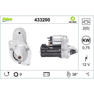 Valeo Anlasser 0,7 kW Citroen 2 Acadiane Ami Dyane Mehari
