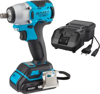 HAZET Mini Akku-Schlagschrauber, 18 V, 270 Nm, Vierkant 12,5 mm (1/2 Zoll), 2 Ah - 9212M-1