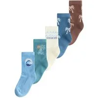 Next Kurzsocken Gerippte Socken mit hohem Baumwollanteil, 5er-Pack (5-Paar)