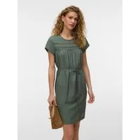Vero Moda Minikleid VMDEBBIE PLEAT SL SHORT DRESS WVN Viskose, Bindegürtel
