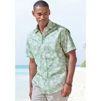 Beachtime Hawaiihemd - Kurzarmhemd mit sommerlichem Palmen Druck, Kurzarm, Freizeithemd mit Palmenprint, reine Baumwolle