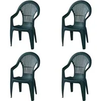 Progarden Gartensessel Vega (Set, 4-St., 4x Stapelsessel), Vega Stapelsessel, grün Vollkunststoff, Monoblock