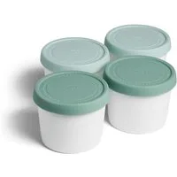 Springlane Thermobehälter für Speiseeis, verschiedene Variationen, Kunststoff, 4er-Set Grau, 400 ml, doppelwandig