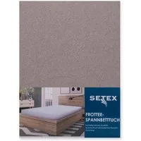 SETEX Spannbettlaken Frottee, Frottee, Gummizug: rundum, (1 Stück), uni, Frottee