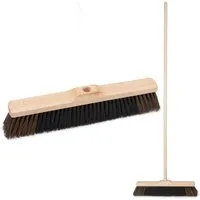 Prima-Online Staubbesen Holz Besenkopf Hausbesen 22 mm Gewinde, mit Stiel, Breite: 40 cm