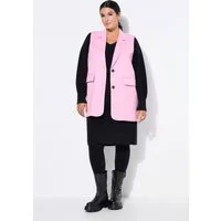 Studio Untold Steppweste Anzugweste oversized Rückenschlitz mit Knopf