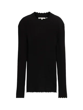Denim Tom Tailor - Pullover mit Rippstruktur deep black - Gr. - S