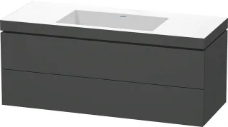 Duravit L-Cube c-bonded Set wandhängend Graphit Matt 1200x480x500 mm - LC6929N4949 LC6929N4949