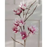 Kunstzweig Kunst Magnolia Birgitta, rosa-weiß, 110cm Magnolie, artplants, Höhe 105.0 cm