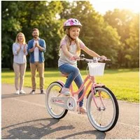 Actionbikes Motors Kinderfahrrad Starlight inkl. Fahrradkorb, 1 Gang, (Kinder Fahrrad, Fahrrad für Kinder, Fahrrad ab 6 Jahre, Fahrrad mit Ständer, 20 Zoll, 16 Zoll & 12 Zoll), höhenverstellbares Bike Mädchen Rad Kinderrad ab 6 Jahre