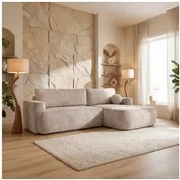 yourhouse24 Ecksofa AURA L-Form Couch, Chenille-Stoff, mit Bettfunktion und Bettkasten