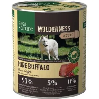 REAL NATURE WILDERNESS Nassfutter Hund, Adult, Pure Buffalo, Wasserbüffel 6x800 g