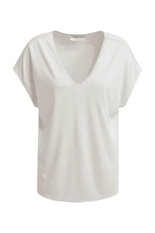 Smith&Soul - Modal T-Shirt V-Neck offwhite - Gr. - XL