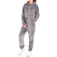 Finchgirl Jumpsuit Damen Jumpsuit Teddy Fleece Einteiler Overall Anzug Flauschig