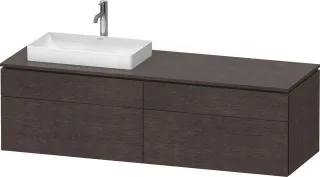 Duravit L-Cube Konsolenwaschtischunterbau wandhängend Eiche dunkel gebürstet Matt 1620x550x482 mm - LC4871L72720000