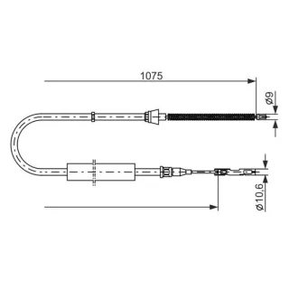 Bosch Handbremsseil Audi A2