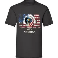 Banco T-Shirt Herren T-Shirt USA Adler Independence Day (01) 100% Baumwolle Druck