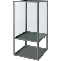 Creativ home Windlicht STAGES, Stumpenkerzenhalter aus Metall und Glas (1 St), Kerzenhalter mit 2 Ebenen, im modernen Stil, individuell dekorierbar