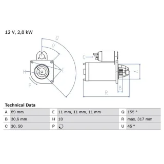 Bosch Starter  0986018151