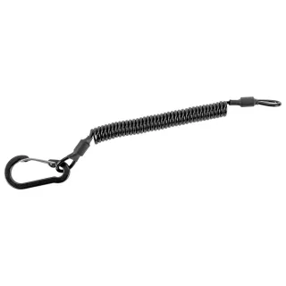 Dönges Spiralkabel mit Karabiner , Ausführung:ohne Schlüsselring, Länge:22 / 125cm