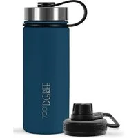 720°DGREE Trinkflasche Isolier Trinkflasche noLimit Edelstahl mit Sportdeckel deep blue 0,5l