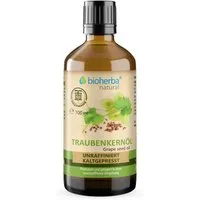 BIOHERBA R Traubenkernöl kaltgepresst – Natürliches Traubenkernöl 100 ml Nahrungsergänzungsmittel
