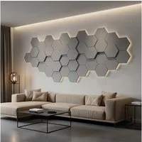HOME DELUXE Akustikplatte Hexagon selbstklebend SILENT, (10-St)