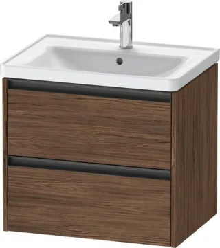 Duravit Ketho.2 Waschtischunterbau wandhängend Nussbaum dunkel Matt 634x455x549 mm - K25282021210000 K25282021210000