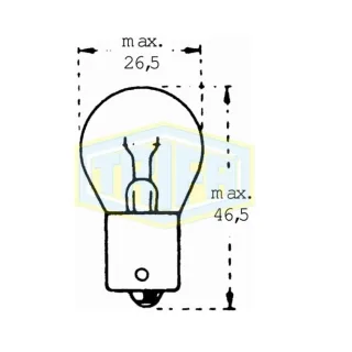 Auto-Lampe 6V15WBA15