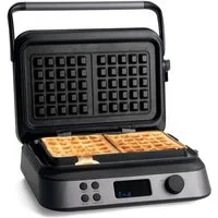 Springlane Waffeleisen Wanda - Doppelwaffeleisen für Belgische Waffeln, mit Überlaufrille, 1600,00 W, LCD Display zur Anzeige der Backfarbe