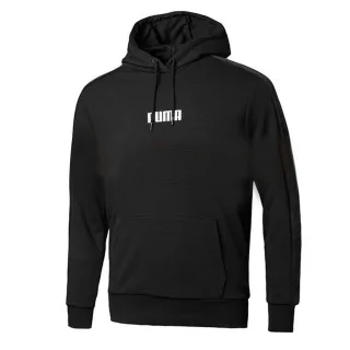 Puma Graphic Logo Langarm Pullover Schwarzer Herren Velvet Hoodie 844462 04