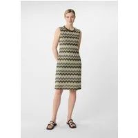 comma Minikleid Kleid Kurzes Strickkleid mit Zick-Zack-Muster