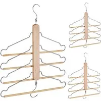relaxdays Mehrfach-Kleiderbügel Mehrfach Kleiderbügel, (3er Pack, 3-tlg), 3er Pack