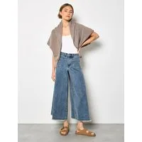 Apricot Weite Jeans 7/8-Jeans mit weitem Bein