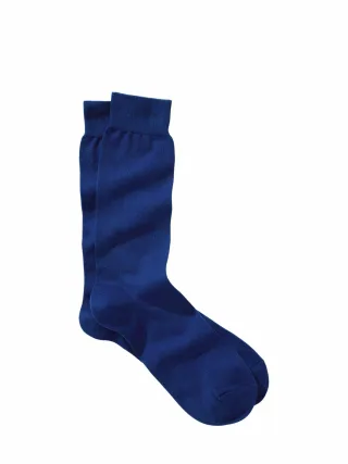 Mey & Edlich Herren Royale Socke Blau 80 % Baumwolle, 20 % Polyamid