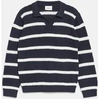 s.Oliver Longpullover Strickpullover Strickpolo mit Strukturmuster