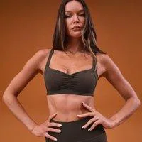 MP Damen Tempo Scrunch Minimal Sport-BH – Kakao - S