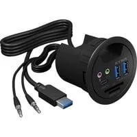 IB-HUB1404A, USB-Hub schwarz