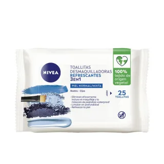 Erfrischende 3-in-1-make-up-entfernungstücher, 25 Stk