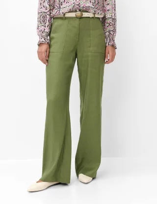 Brax Damen Palazzohose Style MAINE, grün, Gr. 46L