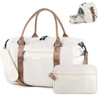 TANTOMI Reisetasche Reisetasche Damen Herren 44.5x20x28, Handgepäck Tasche Flugzeug, Sporttasche, Travel Bag mit Schuhfach und Kulturbeutel