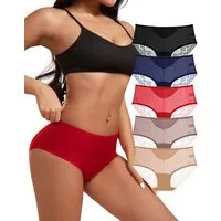 TANSTC Slip Damen Spitzen Unterhosen,leichte Unterwäsche 5er‑Pack elastisch atmungsaktiv Spitze bequem weich