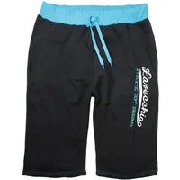 Lavecchia Sweatshorts Lavecchia Herren Sweatshorts Bermuda LV-2017 (Turquoise-Black, 6XL) kurze Jogger Hose