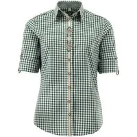 Orbis Textil GmbH & Co. KG Trachtenbluse Trachtenbluse - DEBORAH - mittelblau, mittelrot, grün