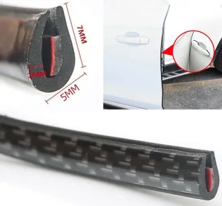 1,39€/m Carbon Gummi Dichtung Klebeband Türen Dachleiste Schiebedach Fenster