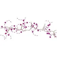 STAR TRADING LED-Lichterkette LED Deko Lichterkette Perlen 20 LED 1,15m Batteriebetrieb Timer pink, 20-flammig